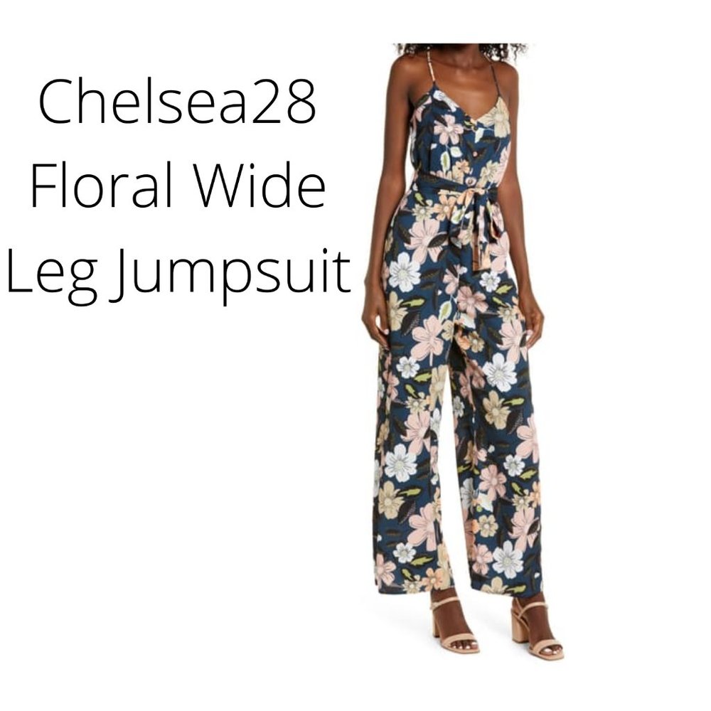 Chelsea28 Floral Wide Leg Jumpsuit NWT